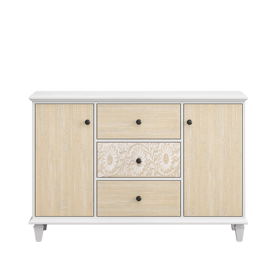Floral Whimsy 2-Door 3-Drawer Chest
